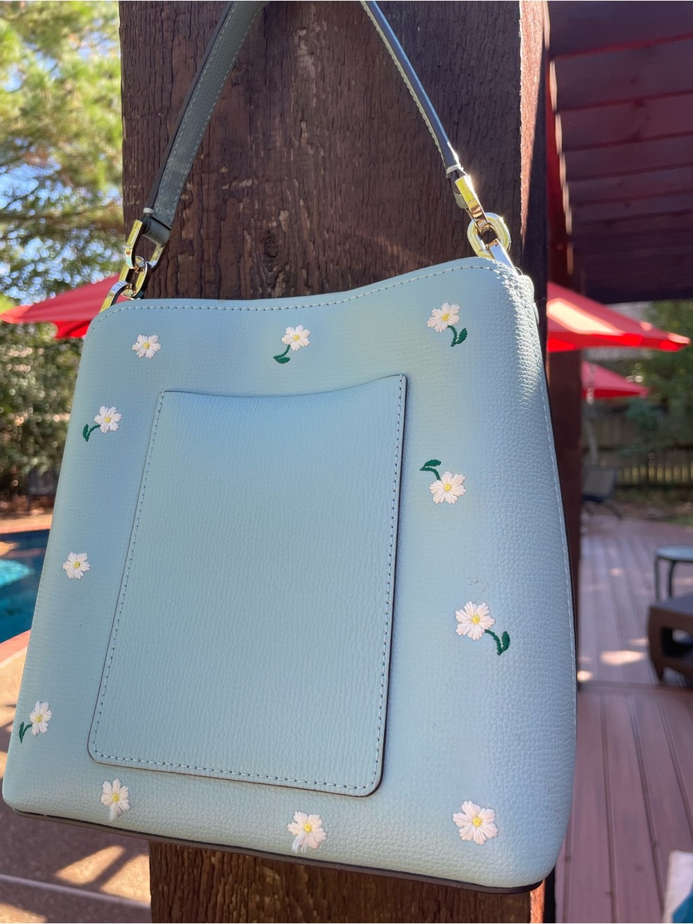 kate spade mint daisy-printed shoulder bag - Picture 2 of 14
